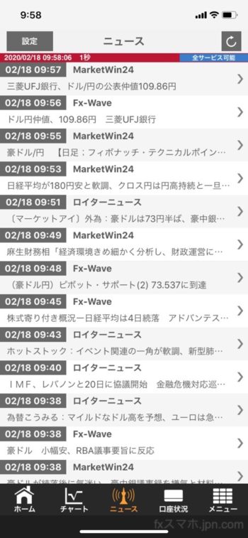 iphoneアプリ為替ニュース