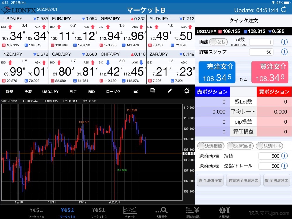 ヒロセ通商（iPadアプリ）横画面ホーム